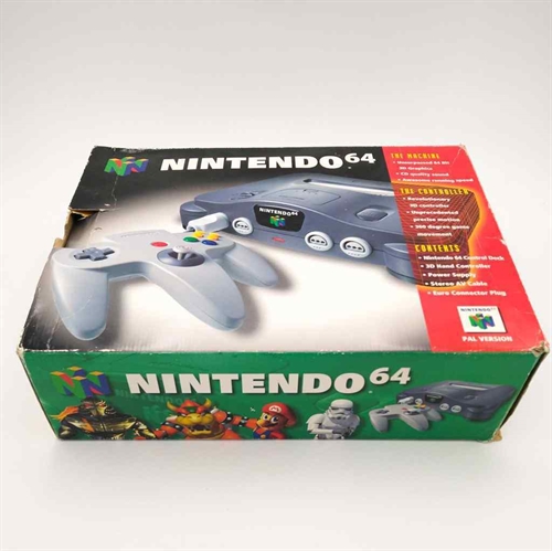 Nintendo 64 Konsol - I æske - SNR NU15627013 (B Grade) (Genbrug)